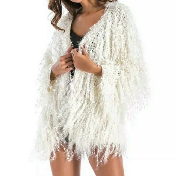 LAST ONE! Warm Wool Blend Lush Shag Cardigan - Picture 7 of 8